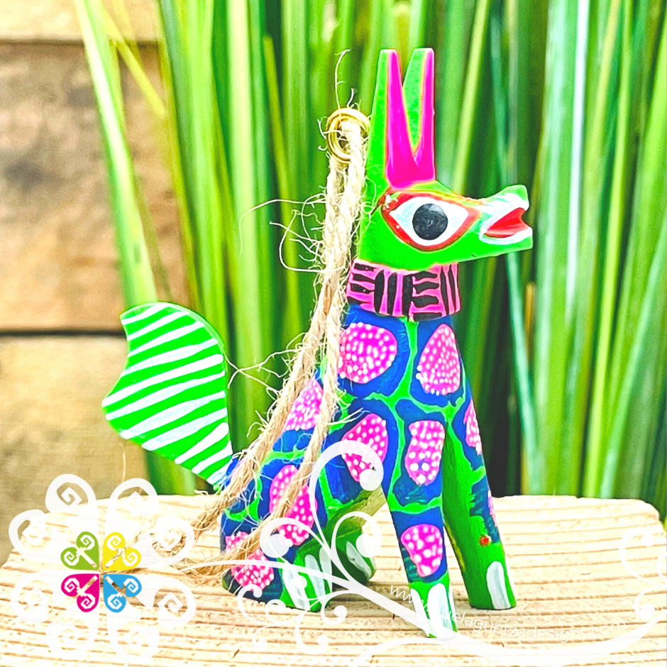 Set of 4 Alebrije Ornaments - Christmas Mexican Ornament