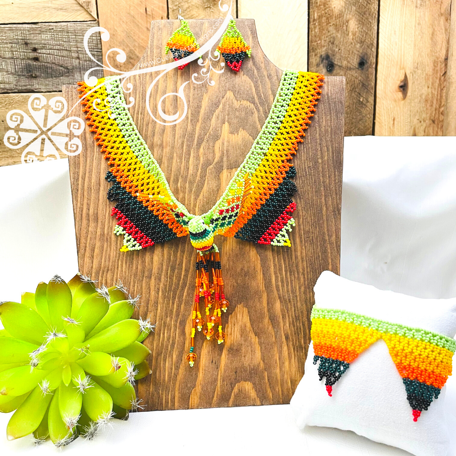 Hummingbird Set - Beaded Jewelry Set