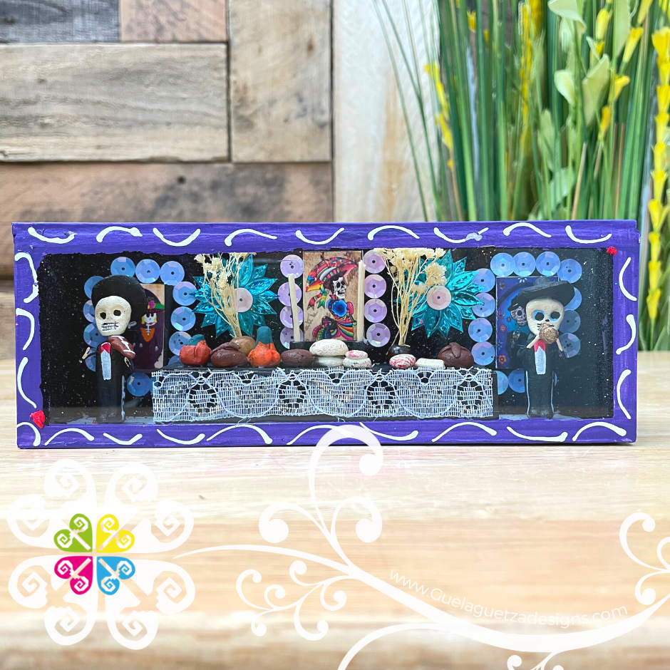 Blue Mini Square Mexican Box Decor - Cajita Decorativa Barro Cocido –  Guelaguetza Designs