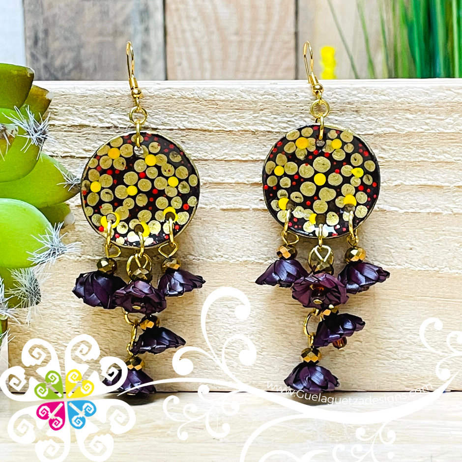 Rainbow Flora Earrings - Palm Earrings