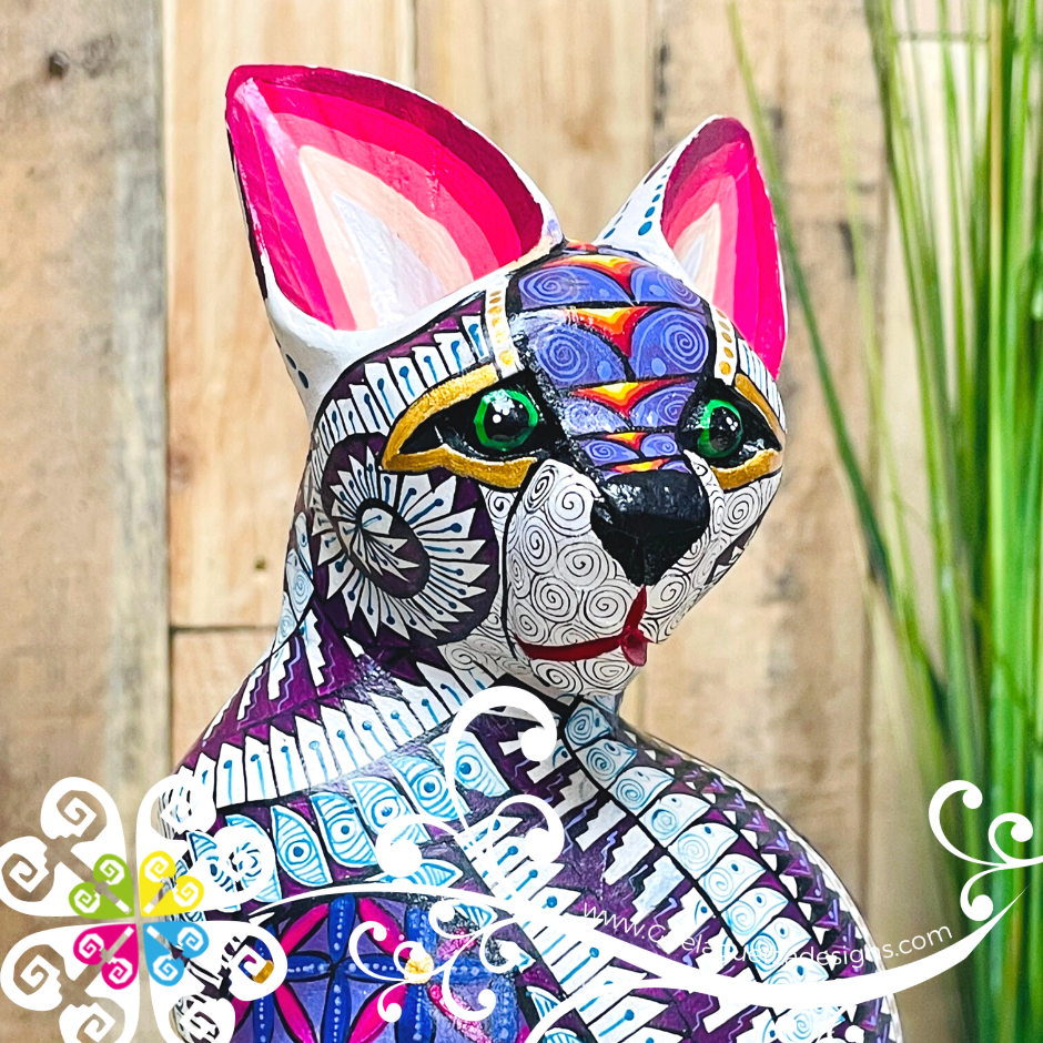 Large Puma Alebrije- Handcarve Wood Decoration Figure