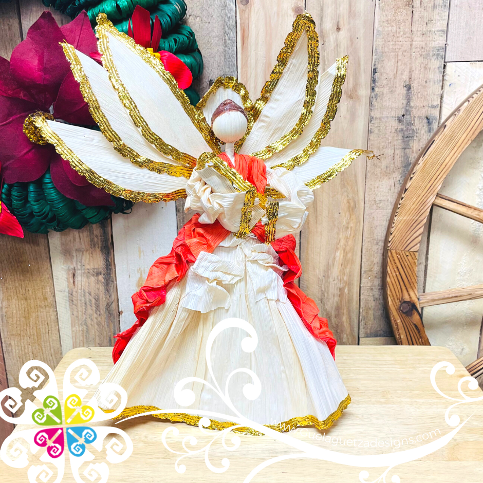 Large Angel Corn Husk Tree Topper