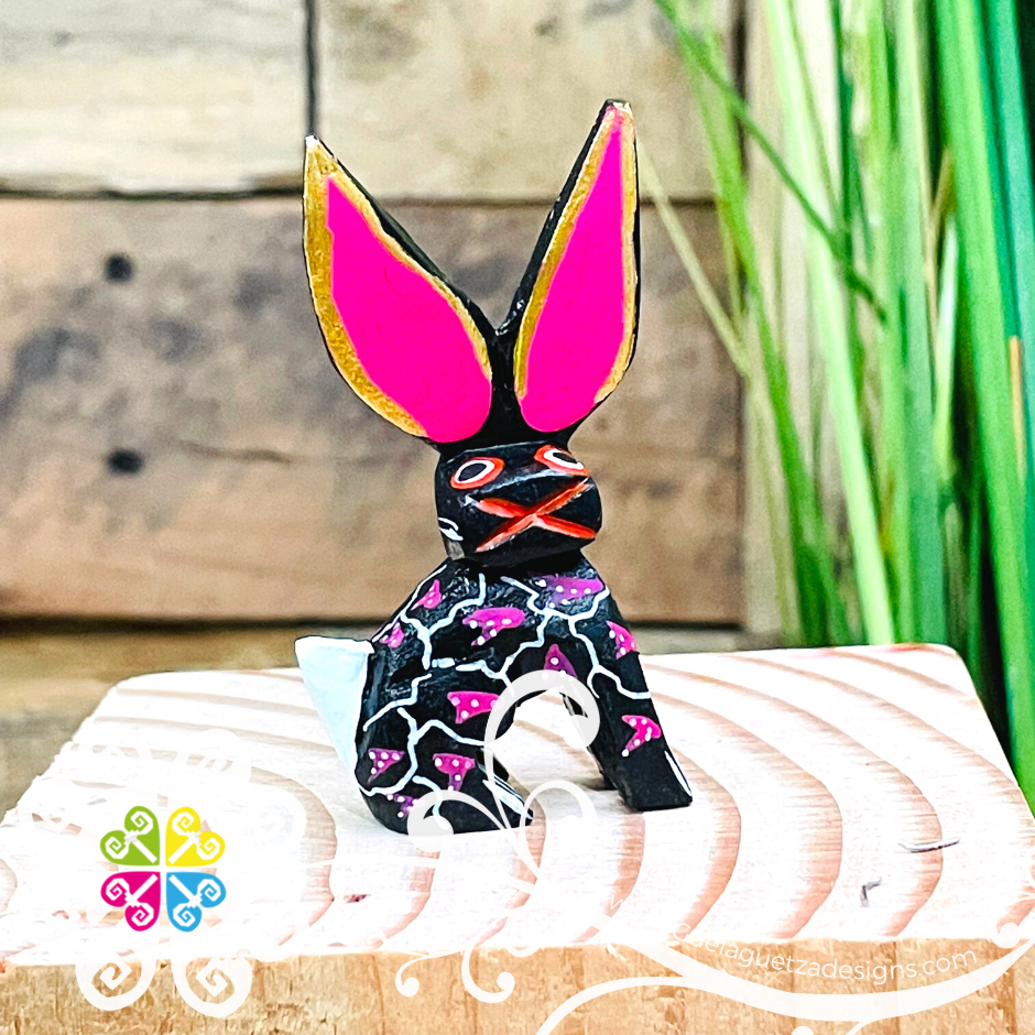 Mini Rabbit Alebrije Handcarve Wood Decoration Figure