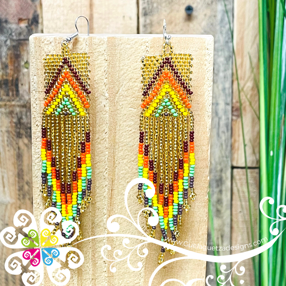 Cuadro Pyram Beaded Earrings