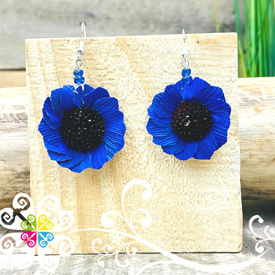 Flower Earrings - Corn Husk