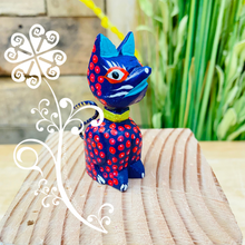 Mini Persa Cat Alebrije Handcarve Wood Decoration Figure