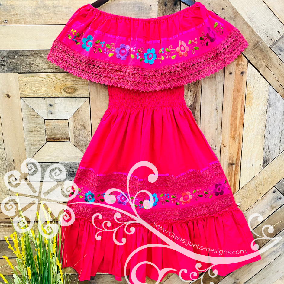 Campesino Dress - Double Embroider