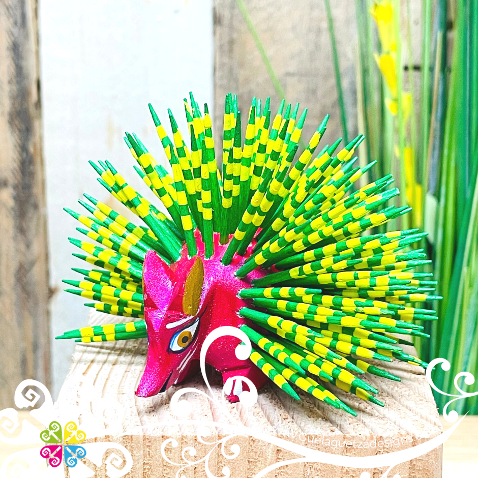 Medium Porcupine Alebrije- Handcarve Wood Decoration Figure