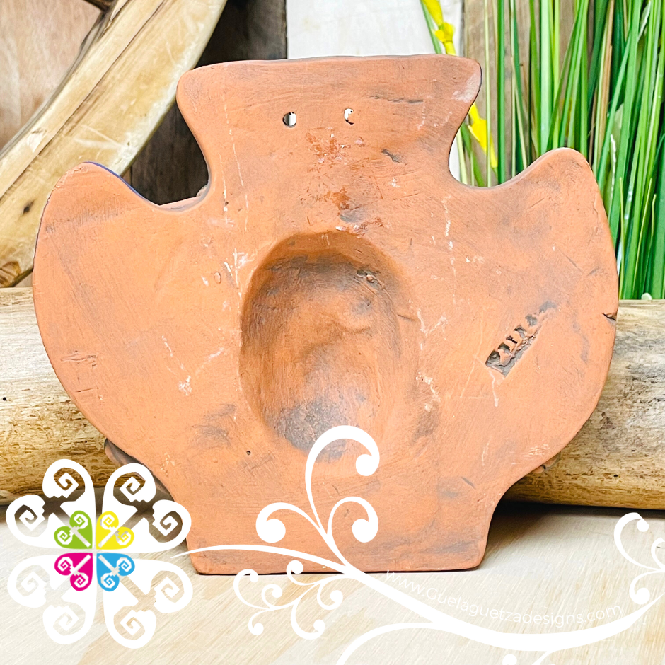 Large Life Cycles Mexican Clay Mask - Artisan Wall Art