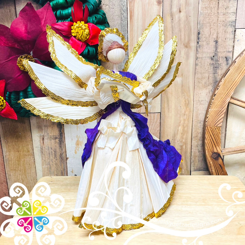 Large Angel Corn Husk Tree Topper