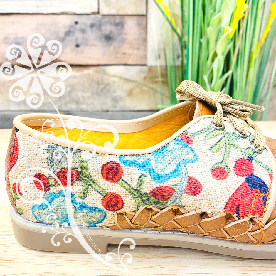 Queen Bouquet Design - Loafers Artisan Leather Women Shoes