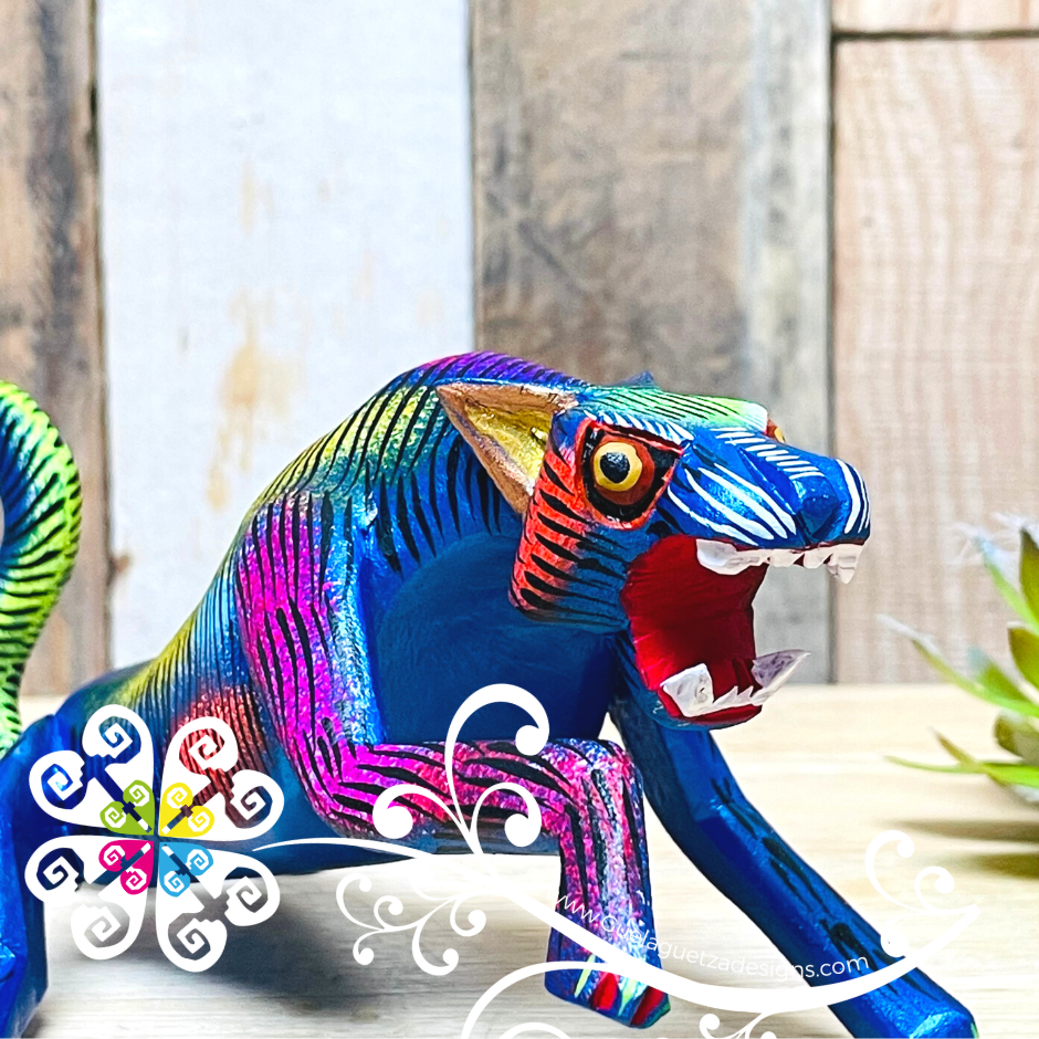 Small Jaguar Alebrije - Handcarve Wood Decoration Figure