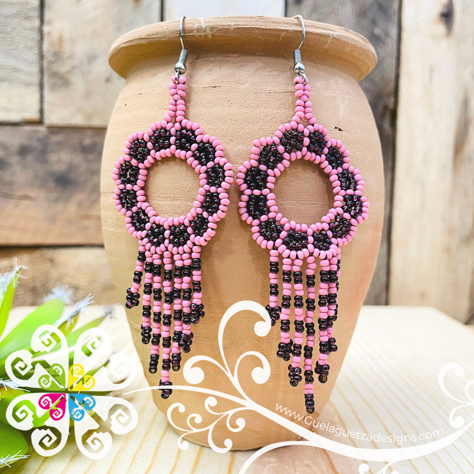 Flower Wreath Beaded Earrings