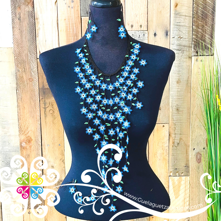 Petunia Waterfall Beaded Set