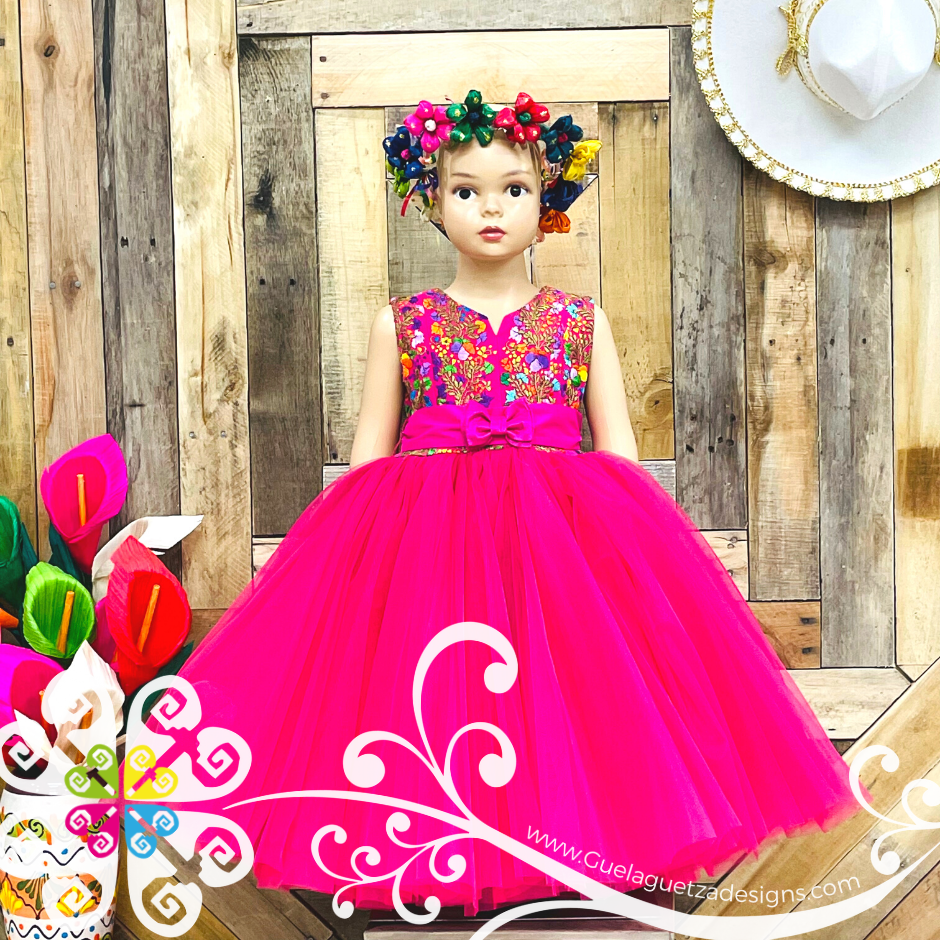 Flower Girl Handmade Embroider Dress - CUSTOM ORDER