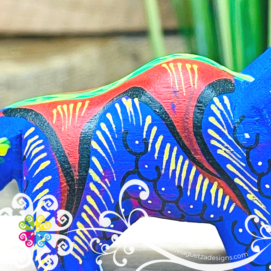 Rhino Alebrije- Handcarve Wood Decoration Figure