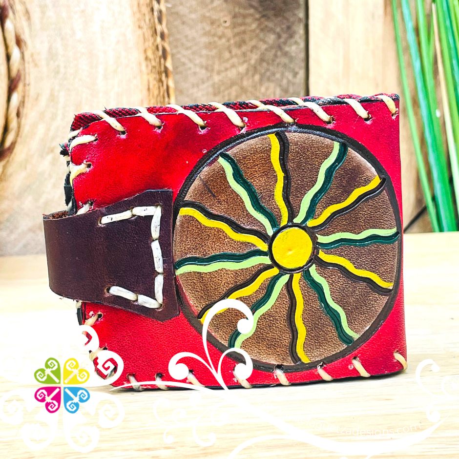 Painted Red Men Leather Wallet - Cartera de Hombre