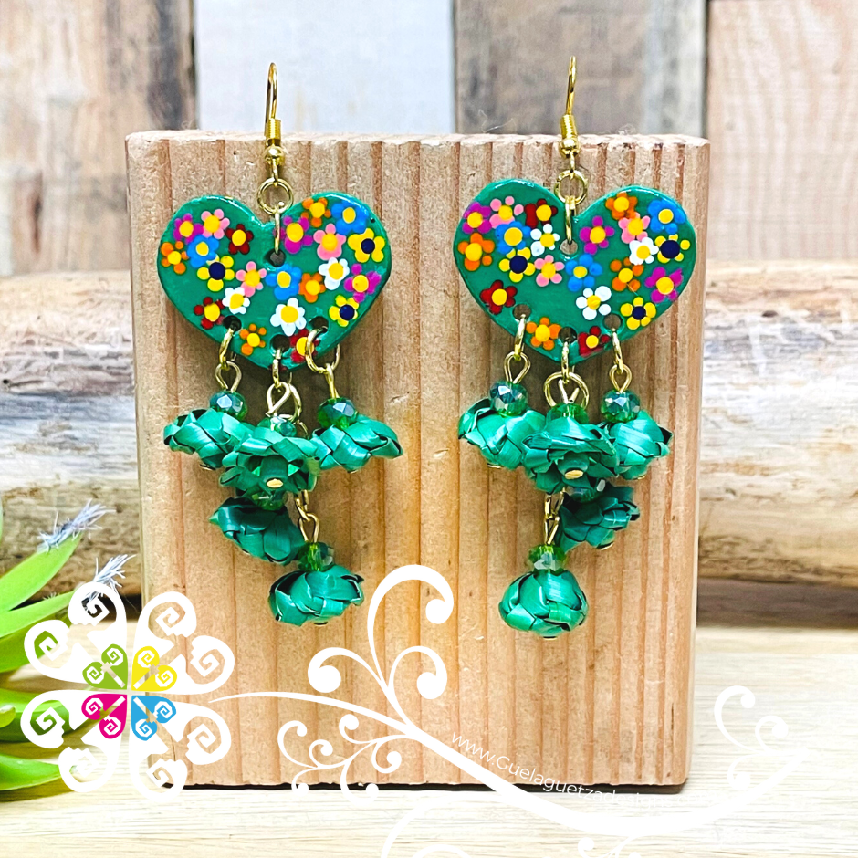 Floral Heart - Palm Earrings