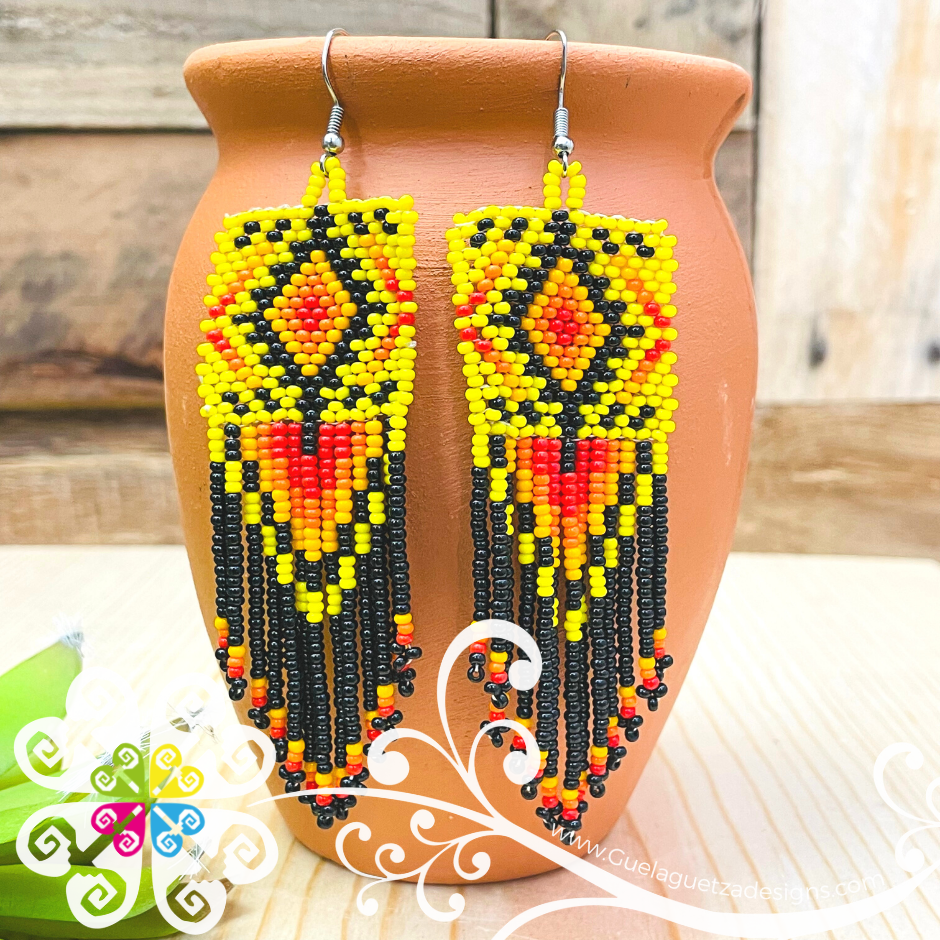 Cuadro Rhombus Beaded Earrings