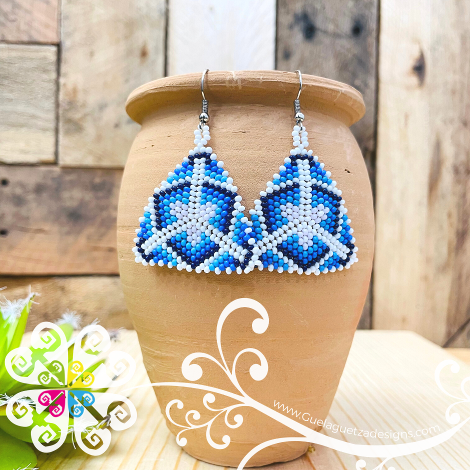 Beaded Triangular Earrings