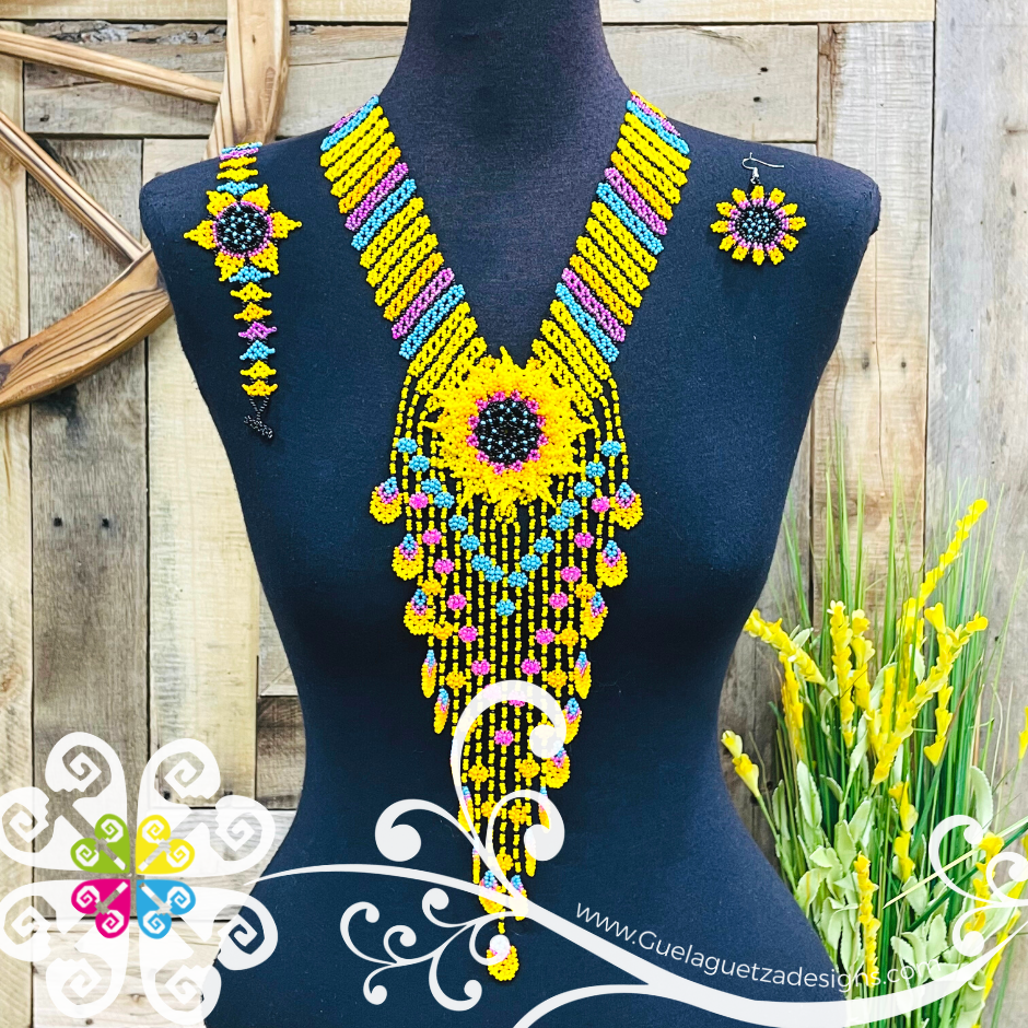 Sunflower V Style Beaded Set