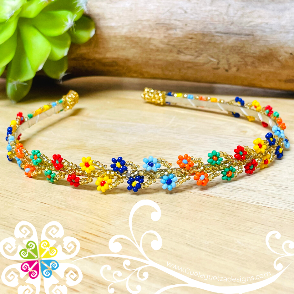 Floral Vine Beaded Headband