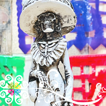 Medium Elegant Catrina with Dog - Day of the Dead Decoration Resin Statue