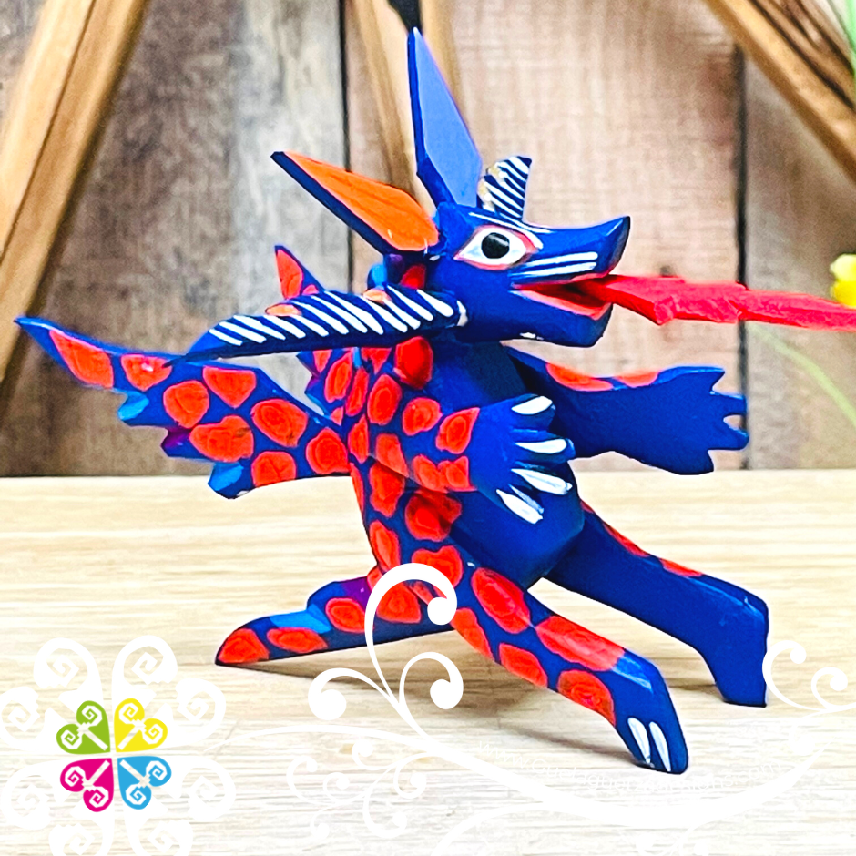 Mini Dragon Alebrije - Handcarve Wood Decoration Figure