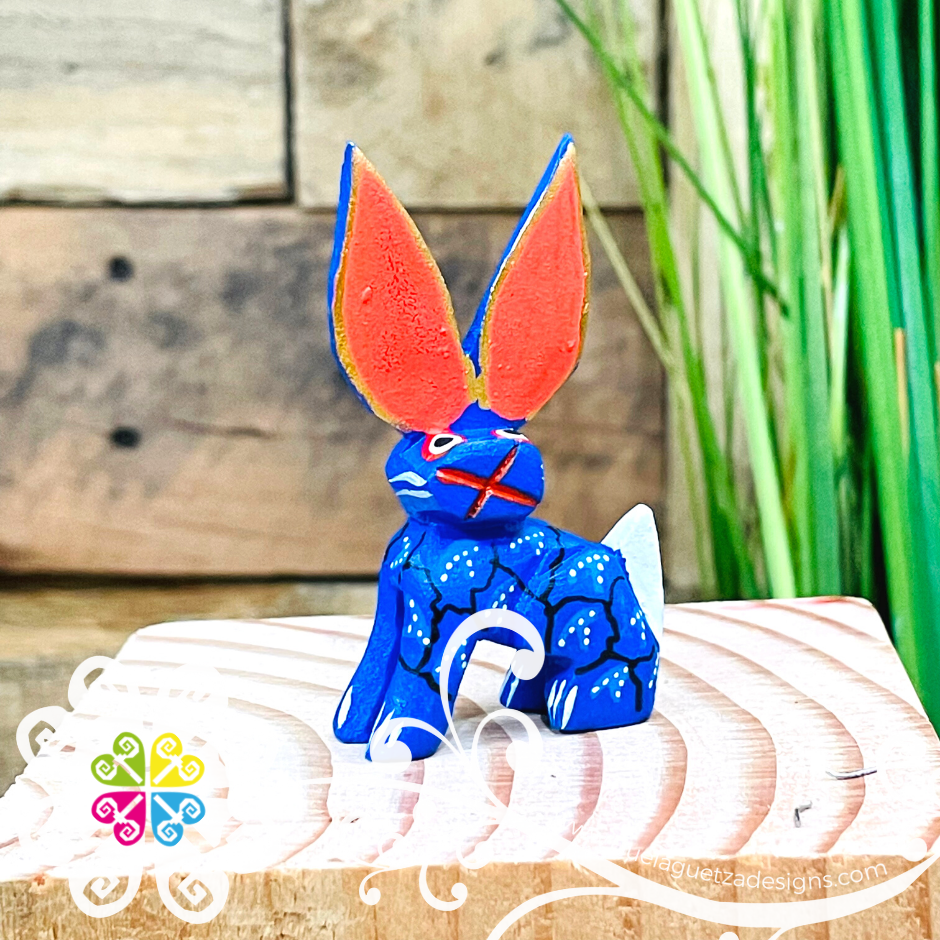 Mini Rabbit Alebrije Handcarve Wood Decoration Figure