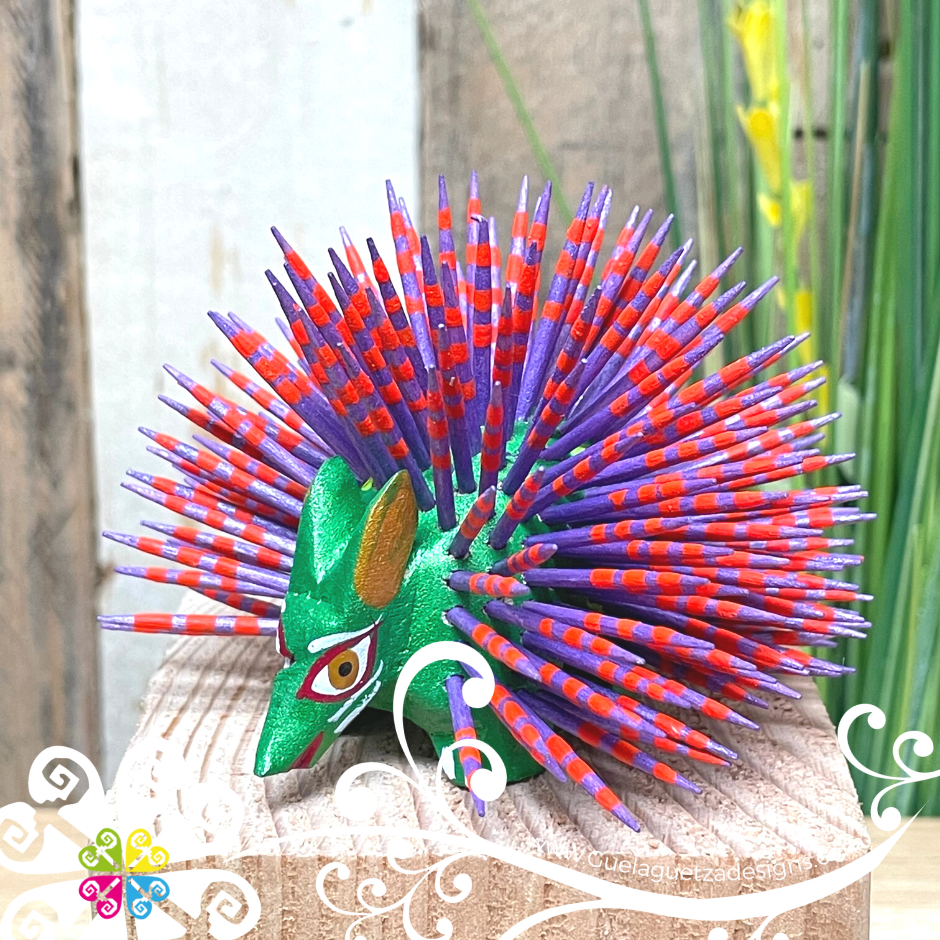 Medium Porcupine Alebrije- Handcarve Wood Decoration Figure