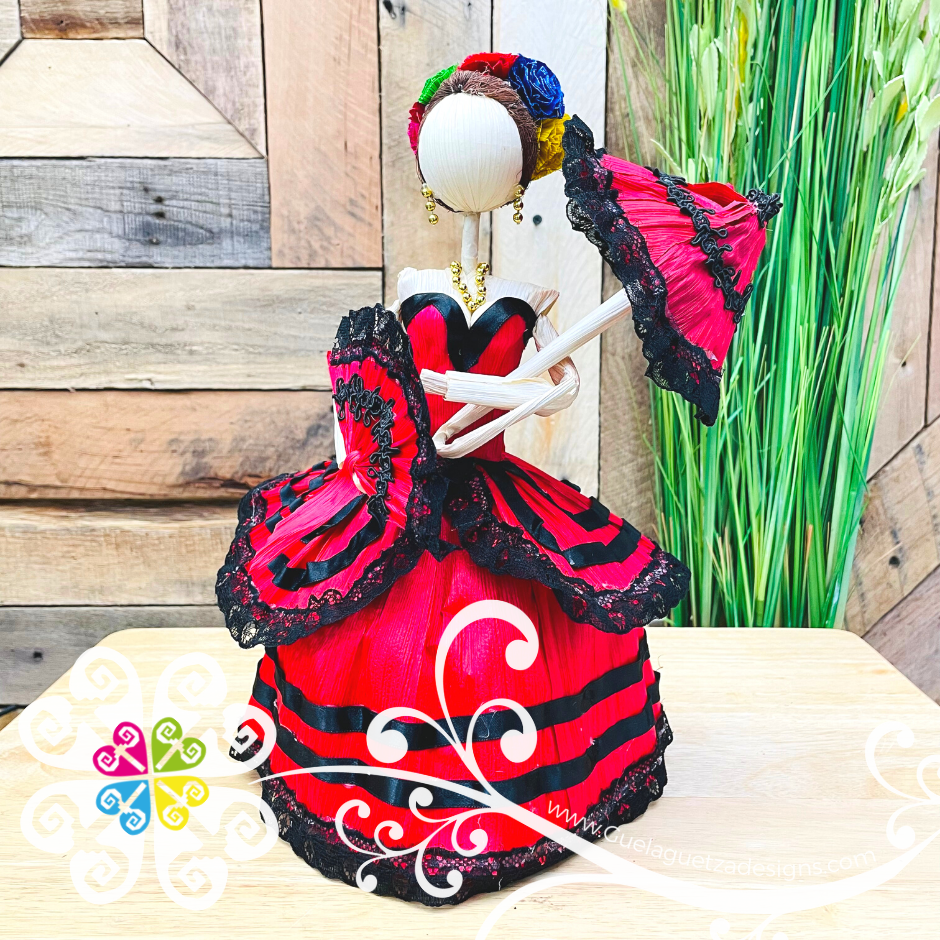 Frida Corn Husk Doll - Frida de Hoja de Maiz