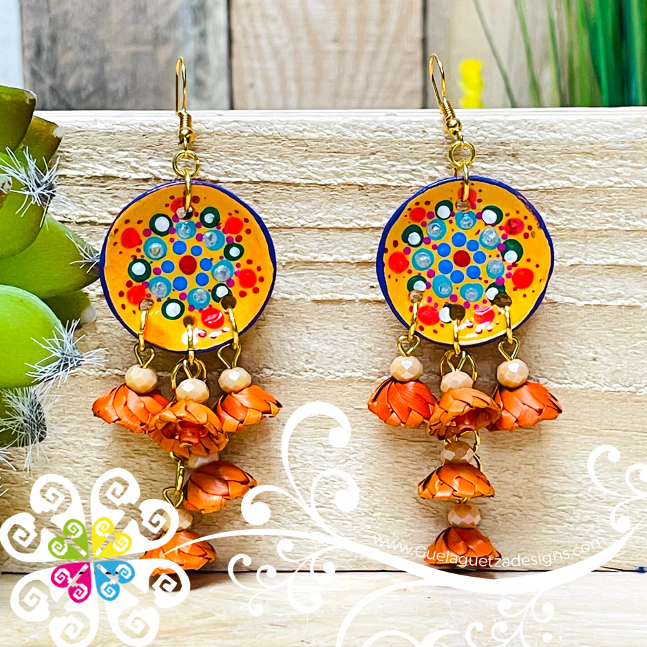 Rainbow Flora Earrings - Palm Earrings