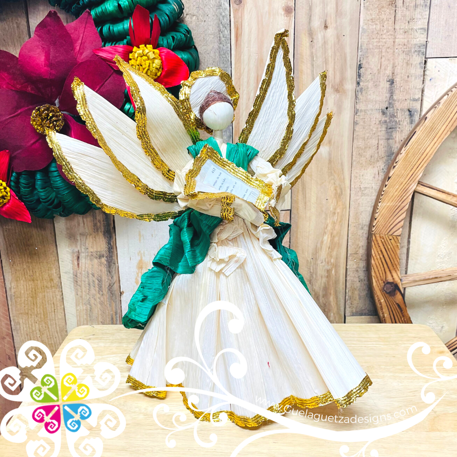 Large Angel Corn Husk Tree Topper