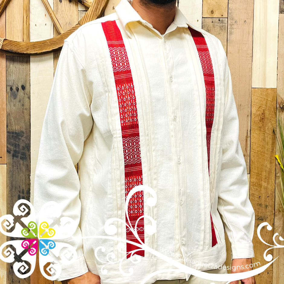 Medium Long Sleeve Pedal Loom Guayabera - Guayabera Manta