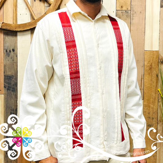 Medium Long Sleeve Pedal Loom Guayabera - Guayabera Manta