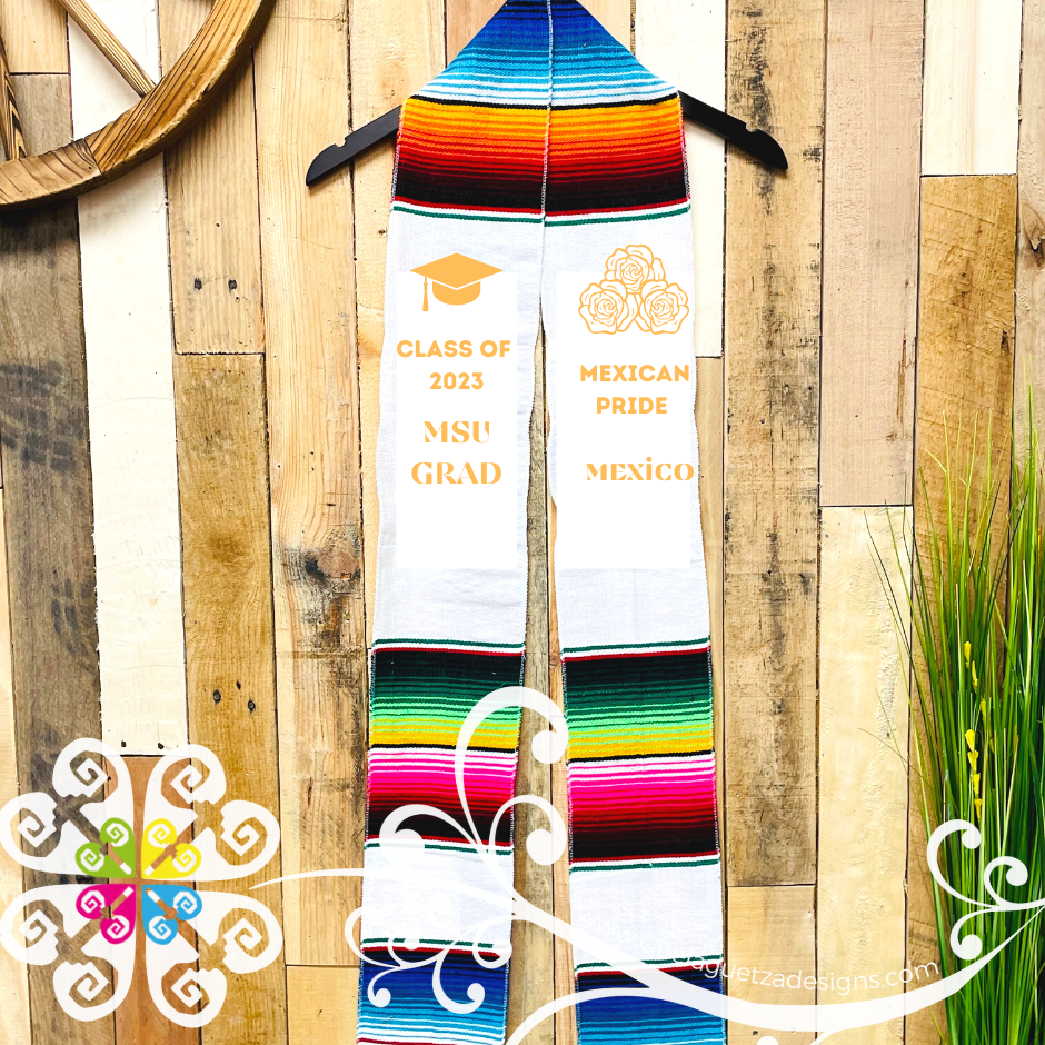 Personalized Sarape Graduation Stole