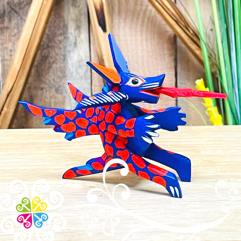 Mini Dragon Alebrije - Handcarve Wood Decoration Figure