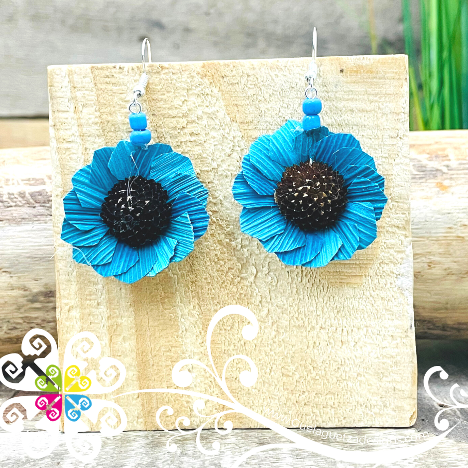 Flower Earrings - Corn Husk