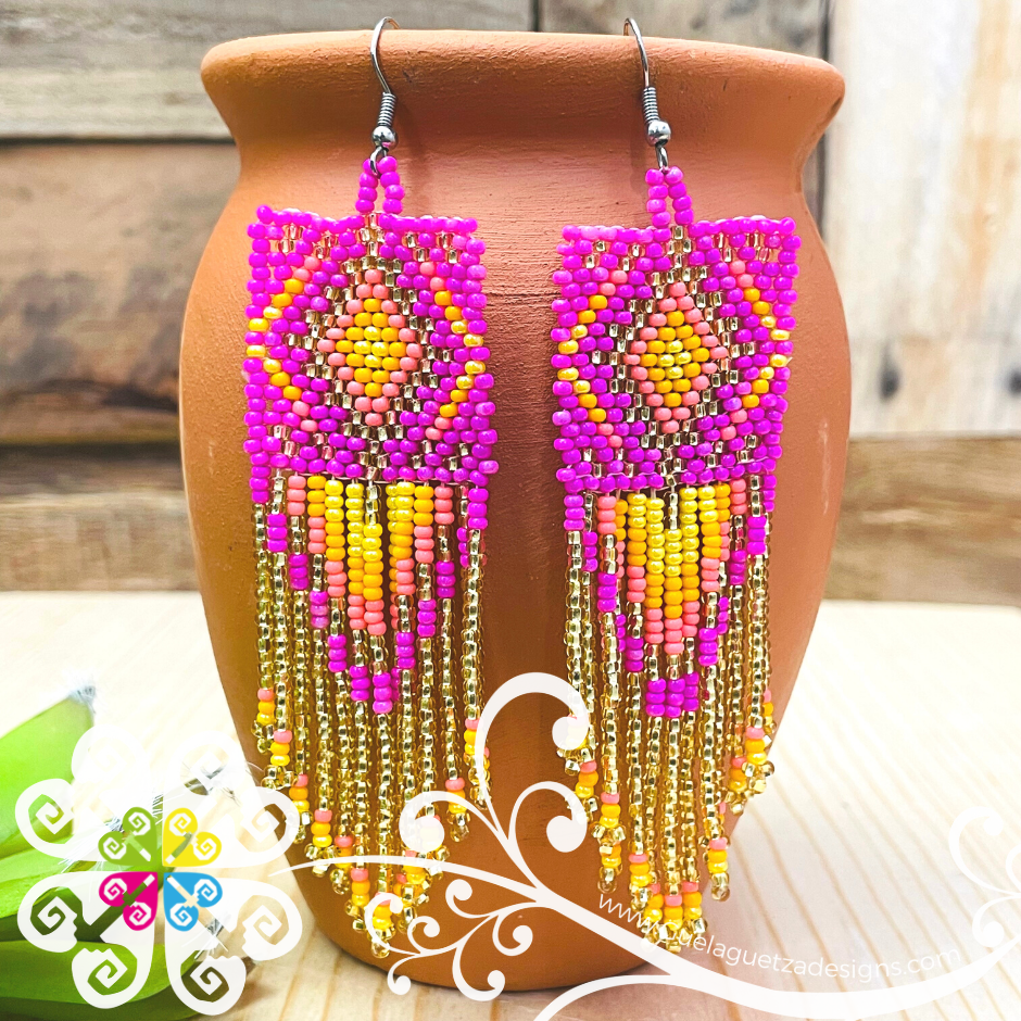 Cuadro Rhombus Beaded Earrings