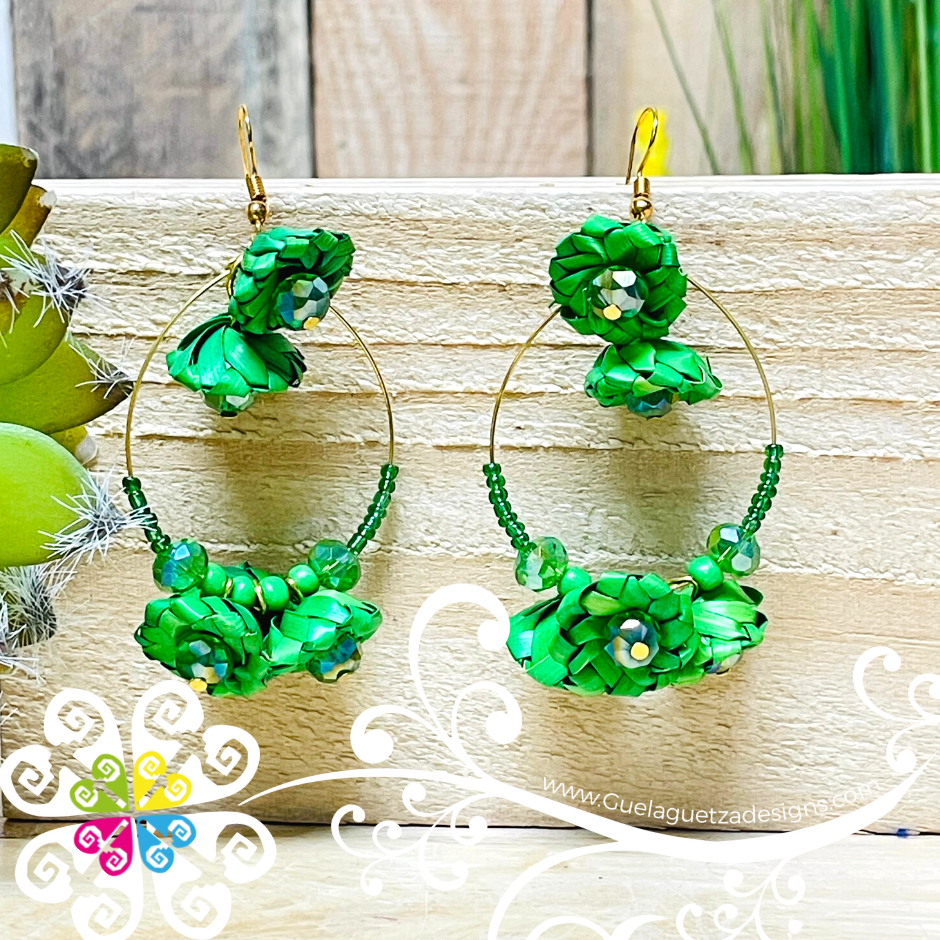 Petunia Hoops - Palm Earrings