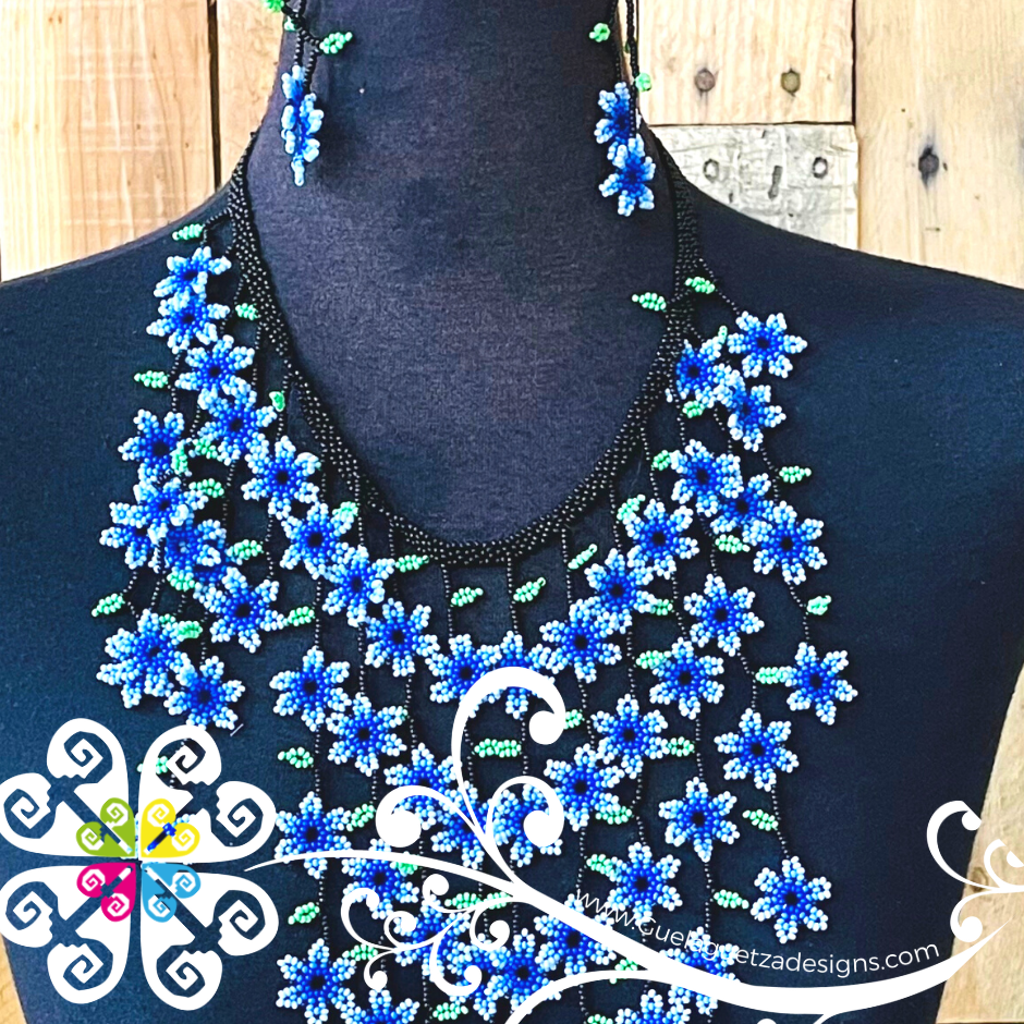 Petunia Waterfall Beaded Set