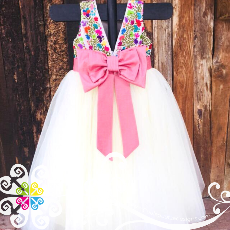 Flower Girl Handmade Embroider Dress - CUSTOM ORDER