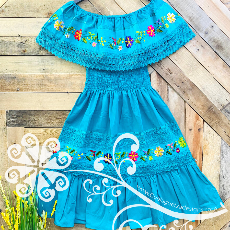 Campesino Dress - Double Embroider