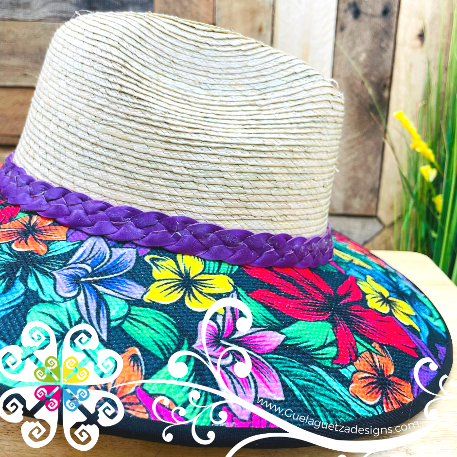 Multicolor Hibiscus Flower - Summer Palm Hat