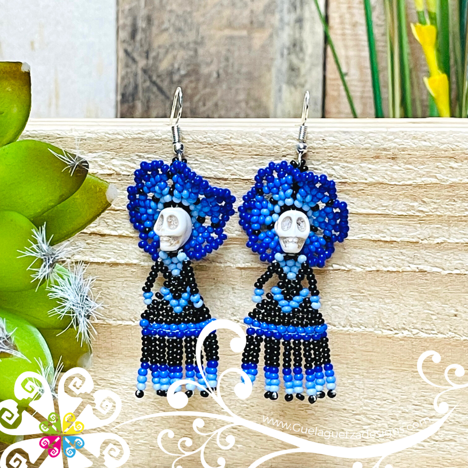 Beaded Dancing Catrina Earrings