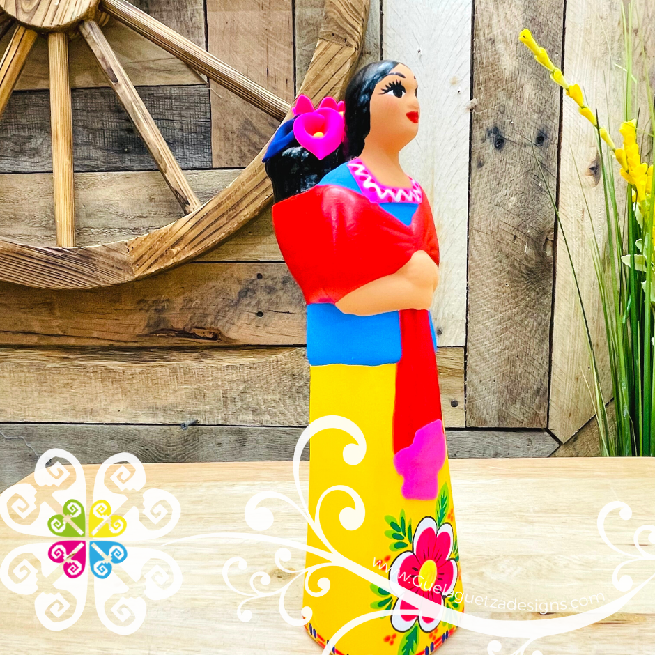 Small Flor Michoacana Doll - Ceramic Statue