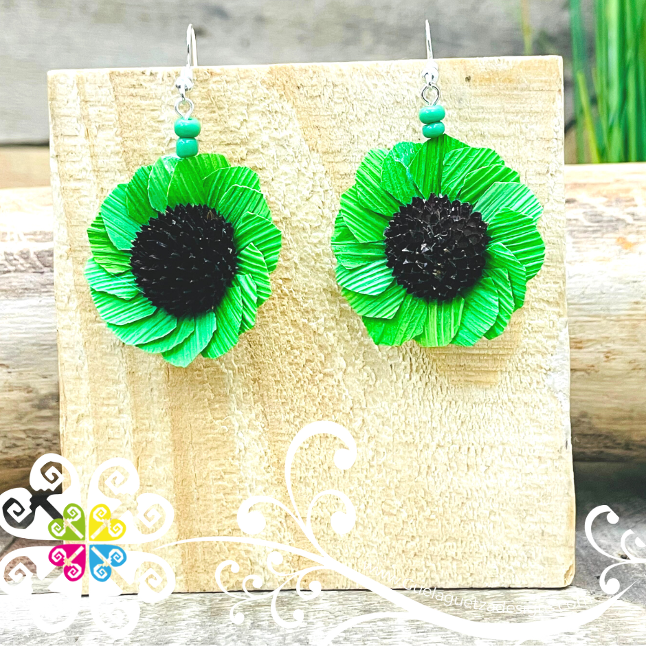 Flower Earrings - Corn Husk