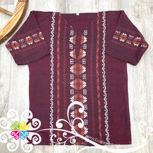 Maroon Guatemala Men Shirt