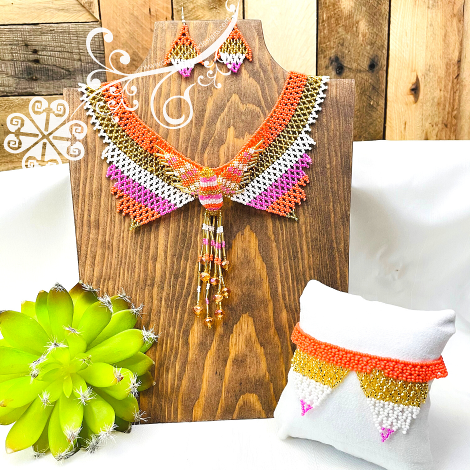 Hummingbird Set - Beaded Jewelry Set