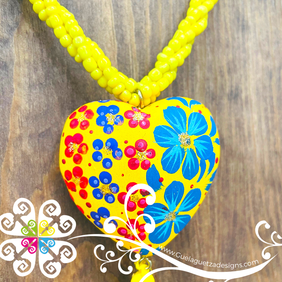 Yoselin Heart Jewelry Set - Hand Painted Jewelry Set